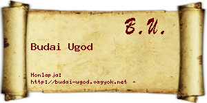 Budai Ugod névjegykártya